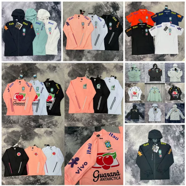 Brazilian Team Neymar's Same Style Windproof and Waterproof Jacket for Men and Women, Fleece-Lined, Thin Sports Winter Coat with Hood