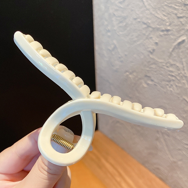 Meilade curry multi-diente cuadrado abrazadera de agarre esmerilado cabello grande cabello de mujer cabello de tiburón abrazadera para el cabello