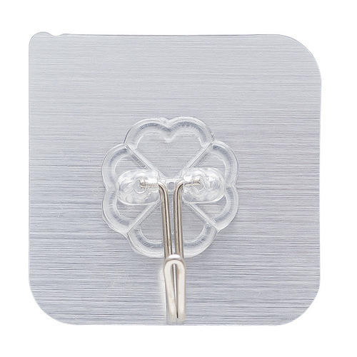 Transparent punch-free hook, strong traceless adhesive coat hook, suction cup adhesive hook, kitchen wall hanging rack, door back hook
