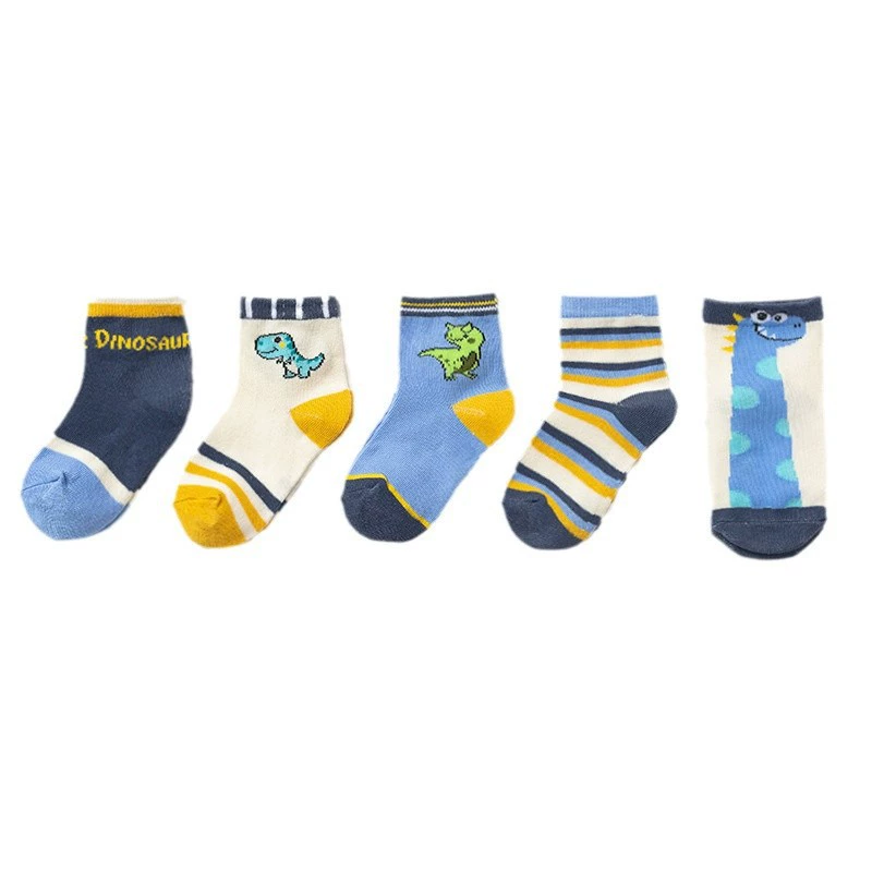 Детские принтовые носки, набор 5 пар, assorted designs, размеры 0–1 / 1–3 / 4–6 лет