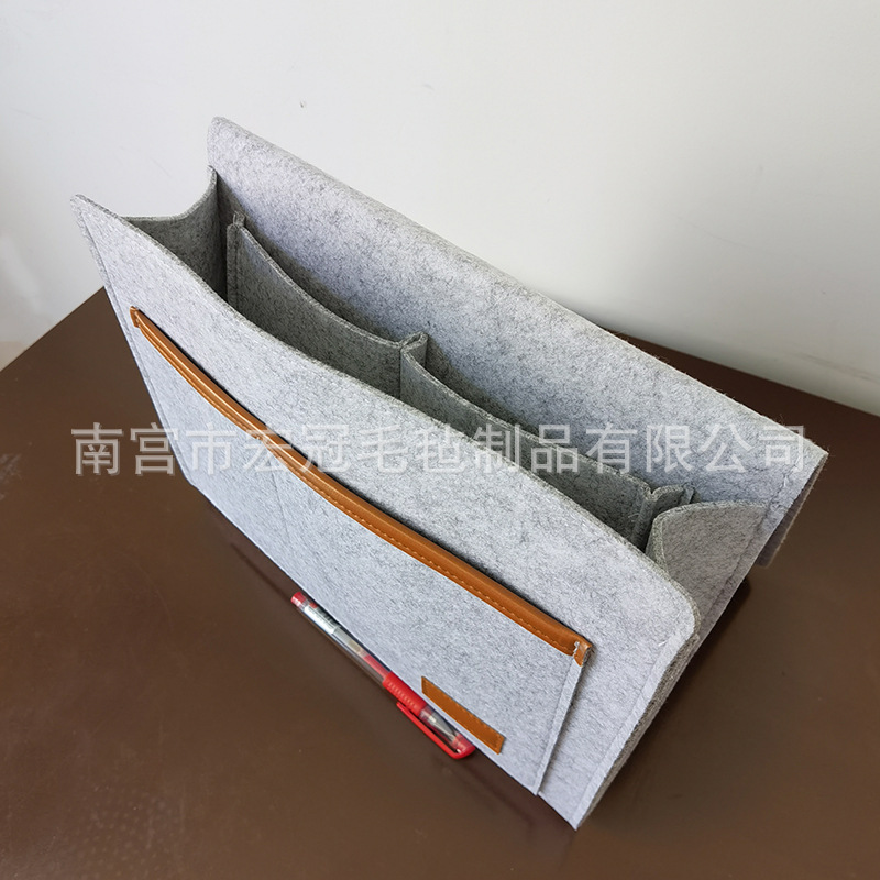 毛毡收纳袋卧室寝室床头挂袋收纳包毛毡沙发收纳袋厂家批发供应