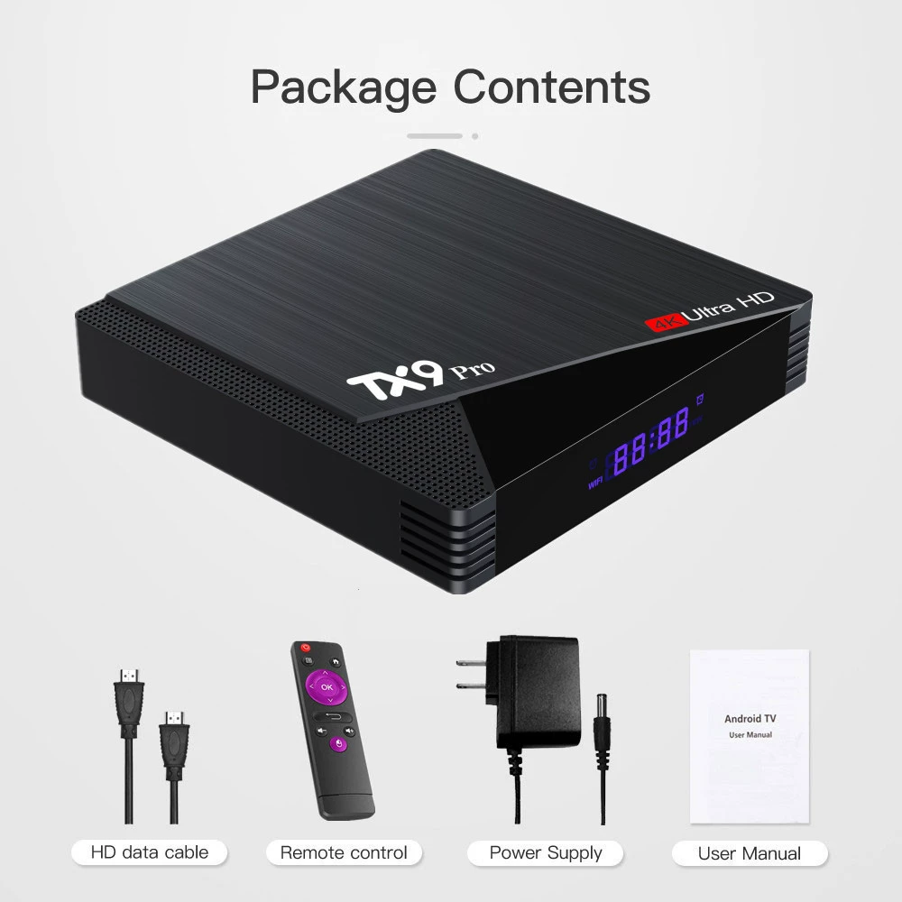 TX9 Pro 8+128G Android TV BOX 4KHD двухдиапазонный 5G Wi-Fi Android 12.1 ТВ-плеер
