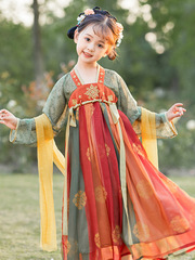 Spring and Autumn Hanfu Girl 2023 New Arrival Ancient Style High-end Traditional Chinese Wind Dress Children's Crotched Skirt