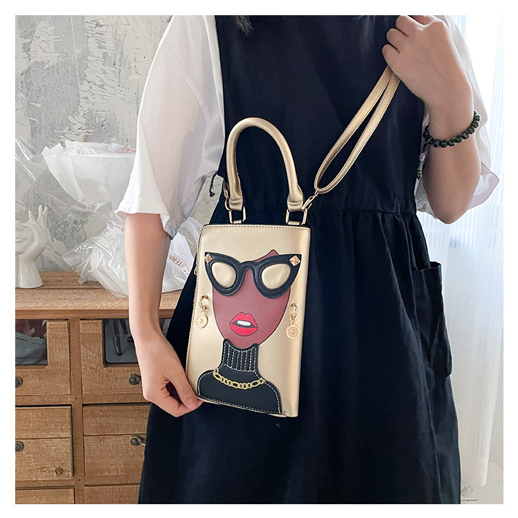 345g Weight Cotton Lining Material Sewing Thread Fashion Element Zipper Closure Type Single Shoulder Strap Strap Type Crossbody Bag Bags Type Casual, Shopping Occasion Pu Leather Material Human Pattern All Seasons Season Women's Gender Streetwear Style Square Shape Medium Size Women's Medium Pu Leather Human Streetwear Sewing Thread Square Zipper Crossbody Bag 16