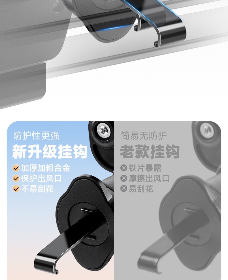 Car Air Vent Navigation Shockproof Phone Holder, In-Car Mount, Gravity Sensing Car Navigation Device