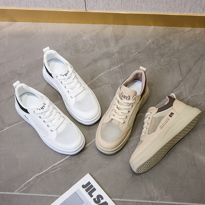 Zapatos de mujer 2026, zapatillas cómodas de suela blanda, zapatos blancos de mujer, zapatillas de mujer de suela gruesa, zapatillas bajas.