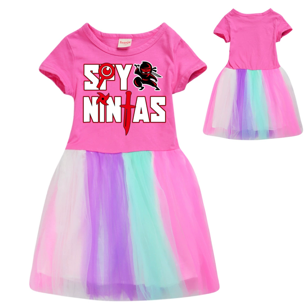 cheap pajama sets	 Girls Summer Casual Dress Cartoon Animal Print SPY NINJAS Baby Girls Clothes Knee-Length Princess Dress for Kid nightgowns and robes	