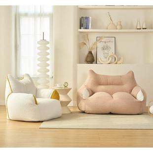 Cute Single Lazy Sofa for Bedroom, Small Apartment Balcony, Trendy Lounge Chair Tatami