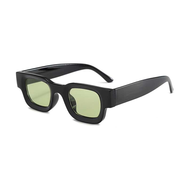 Nuevas gafas de moda de montura cuadrada pequeña retro transfronterizas, personalidad de hip-hop europea y americana, gafas de sol de protección solar de tiro callejero Sunglasses