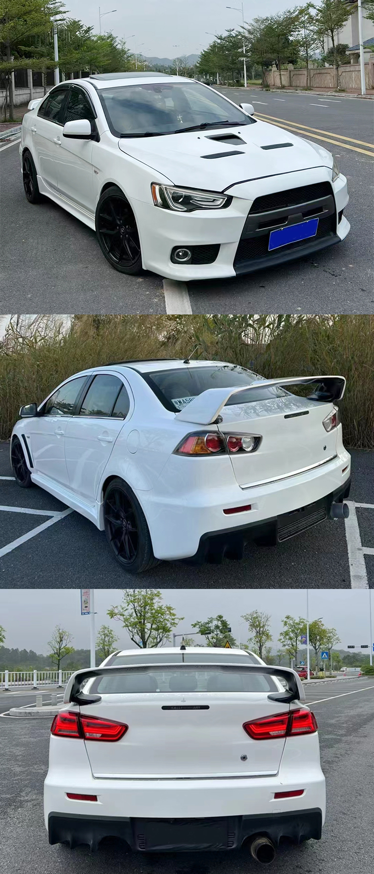 Suitable for Mitsubishi Lancer Modified Large Surround Front Bumper Lancer Modified Parts Taiwan-Made One-Piece Bar Split Insurance