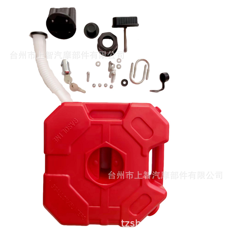Wholesale Car and Motorcycle Spare Fuel Tank 5L with Lock Emergency Oil Pot Diesel Gasoline Plastic Oil Barrel Thickeneded Cross-Border