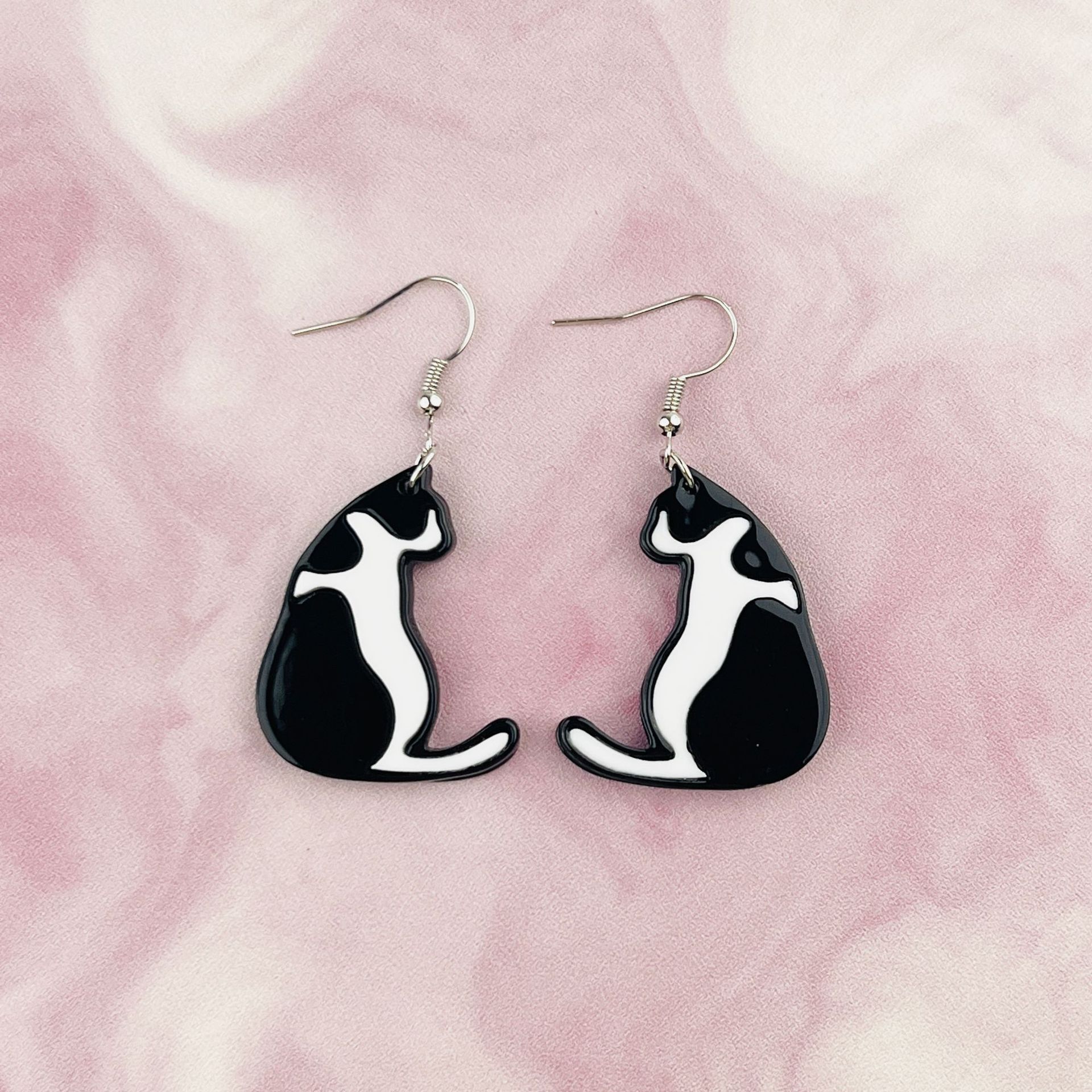 1 Pair Cartoon Style Cute Cat Arylic Drop Earrings display picture 2