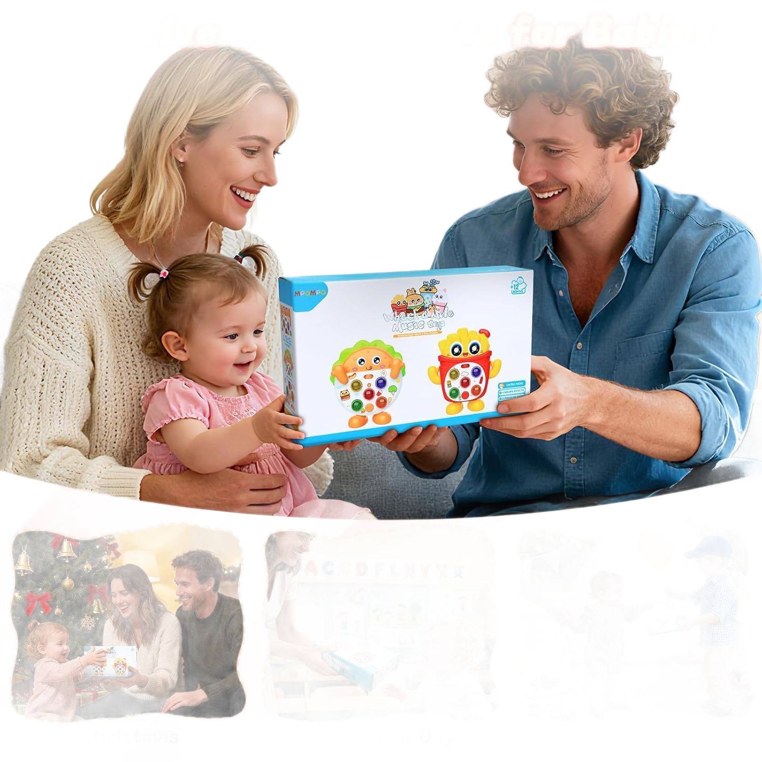 Handheld mini martillo de presión juguetes de educación infantil 0 - 3 años de edad niños y niñas juguetes de presión de dedos