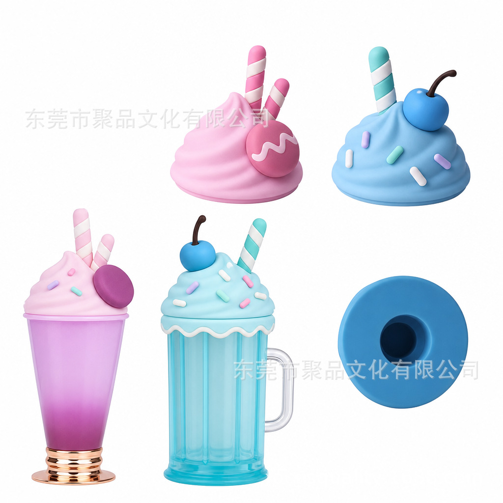 Amazon estalla helado, cabeza de color de labios, tapa de perfume de goma blanda de pvc, tapa protectora de tapa, fábrica de tapa