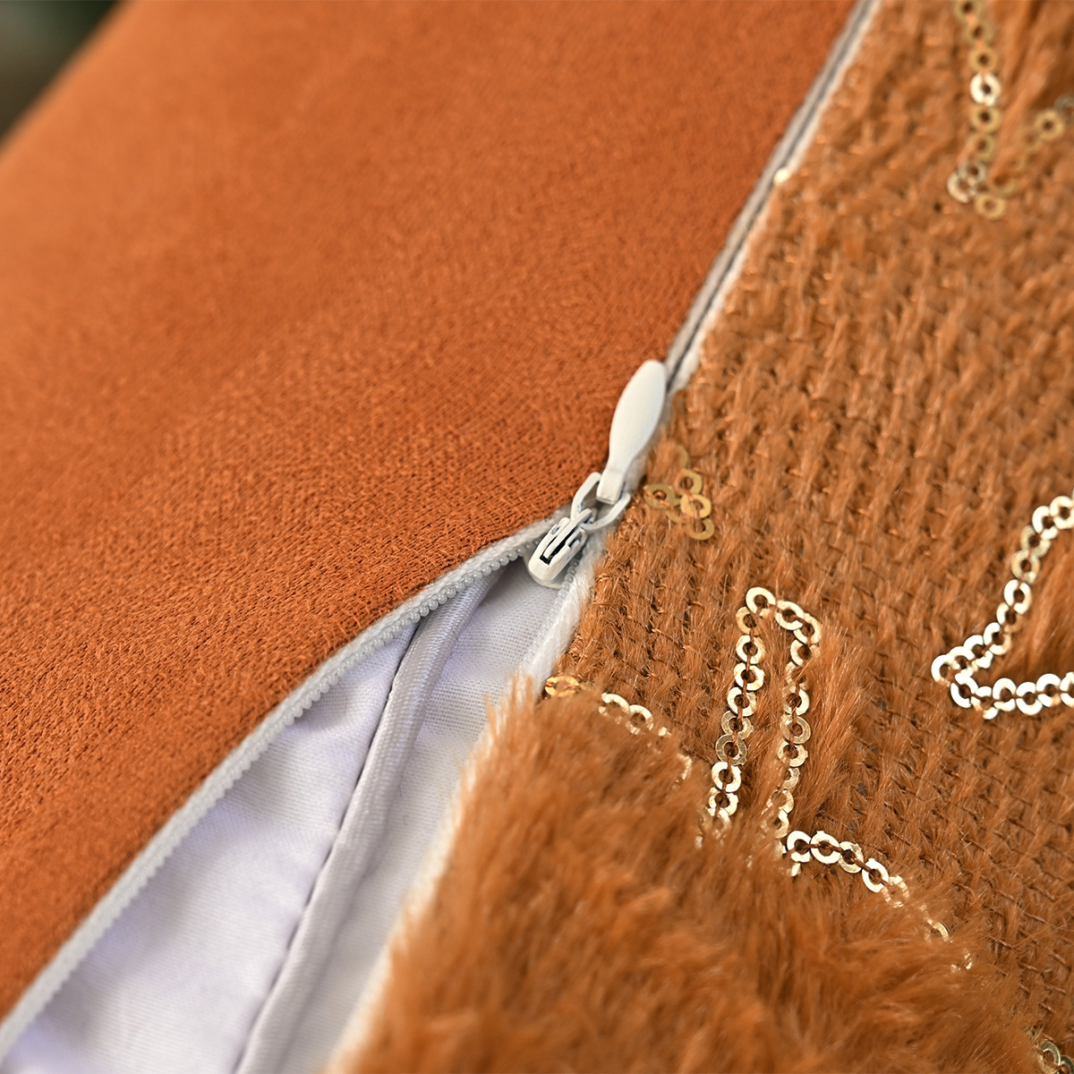 Transfronterizo nuevo oro otoño hoja de almohada cubierta de esponja universal sequela de peluche hoja de arce Halloween almohada cubierta de almohada TEMU