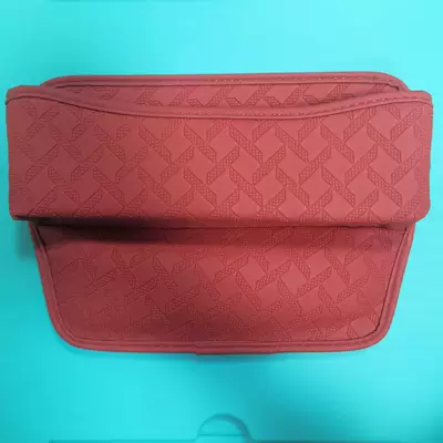 Cross-Border Car Seat Gap Storage Box, Center Console Armrest Box, Leather Car Storage Bag, In-Car Storage Box (Car storage bag/box) - big-red-rhombus-pattern-soft-bag