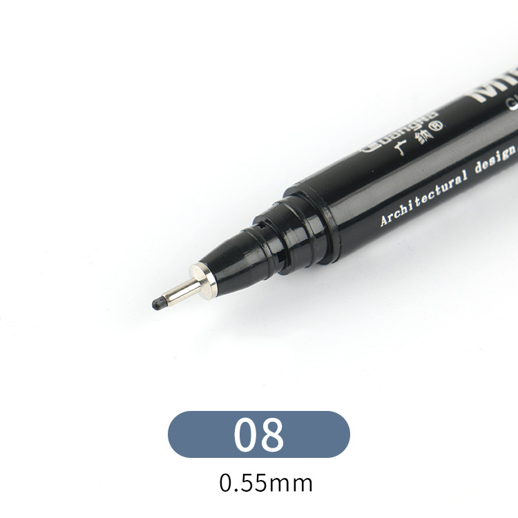 Guangna 8050 aguja pluma arte gancho pluma 15 tipos de línea boceto bosquejo contorno pluma negro anime bosquejo pluma