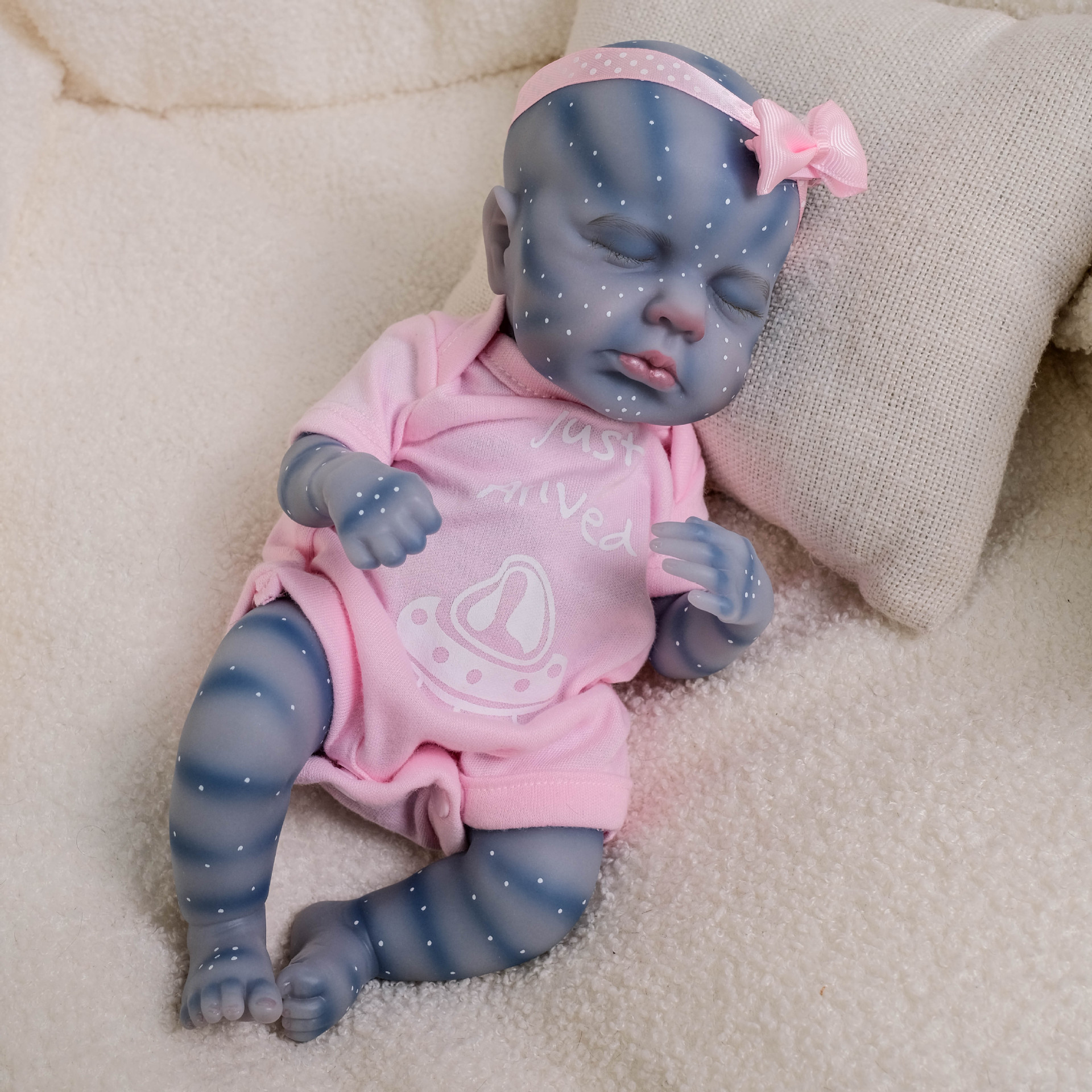 Muñeca de simulación de mono rosa de 27CM LOULOU Avatar pintada a mano para enviar regalos de juguete para niños bebé