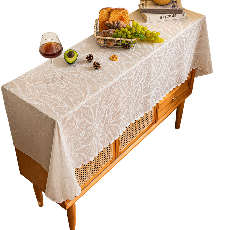 Pequeña toalla de mesa de encaje fresco de color sólido sensación de toalla de cubierta de armario de boda al aire libre a prueba de polvo mesa de postres toalla de mesa