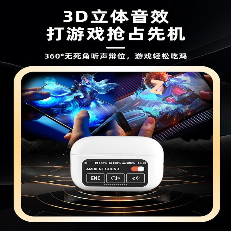 新型A9pro bluetoothイヤホン5世代スマートノイズリダクションANCロングロング航続多機能カラースクリーンタッチヘッドフォン|undefined
