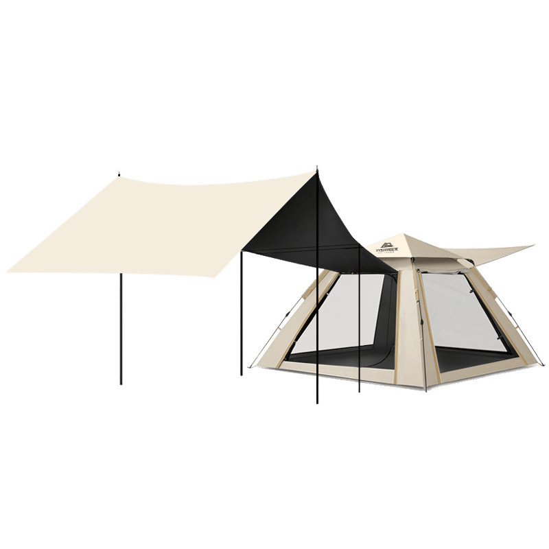 Yuyang Villa Carpa al aire libre plegable conveniente techo integrado camping automático durante la noche protector solar lluvia espeso camping