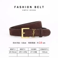 Gold buckle dark brown