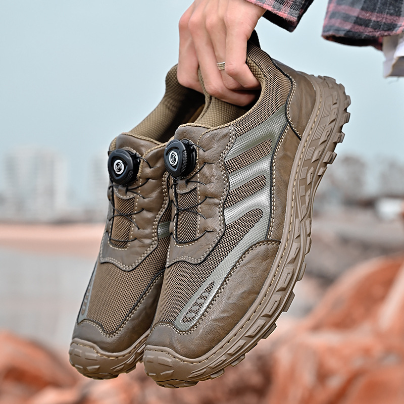 2024 otoño nuevos zapatos casuales de moda para hombres botones de rotación diarios zapatos al aire libre zapatos de papá