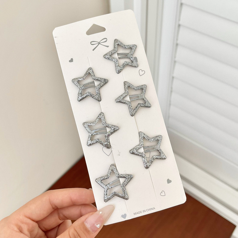 Sweet girl star clip para el cabello 2025 nuevo clip para el cabello de bebés femininos clip para el cabello lateral clip para el cabello de color