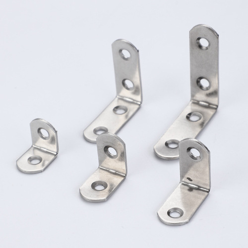 Stainless steel L-shaped right-angle corner code fixed bracket furniture connector bathroom thickened partition corner code layer board holder