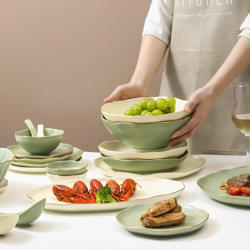 Solid color small soup bowl for home use