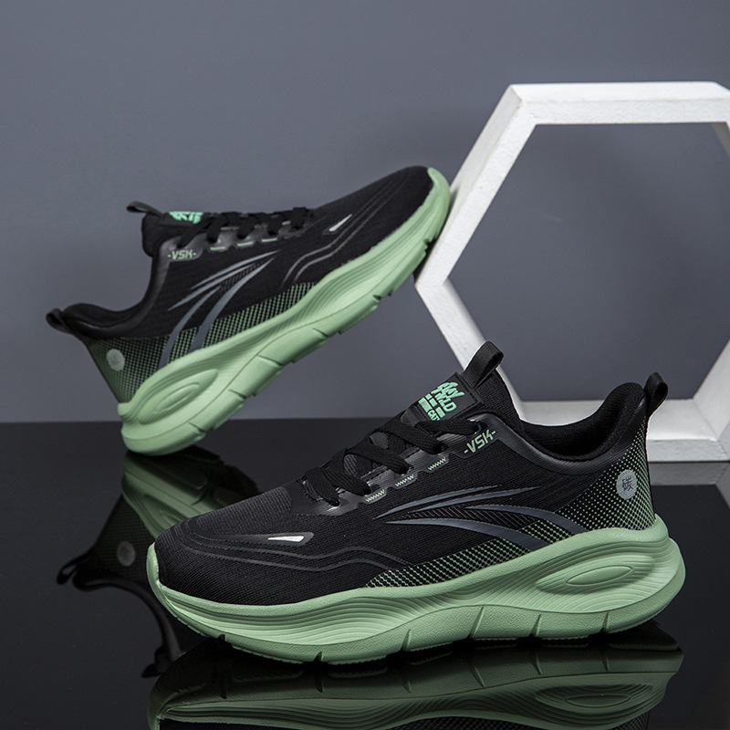 Zapatos deportivos casuales estilo pareja suela gruesa antideslizante verano nuevo estilo malla transpirable amortiguador ultraligero suela suave zapatos para correr zapatos para hombres