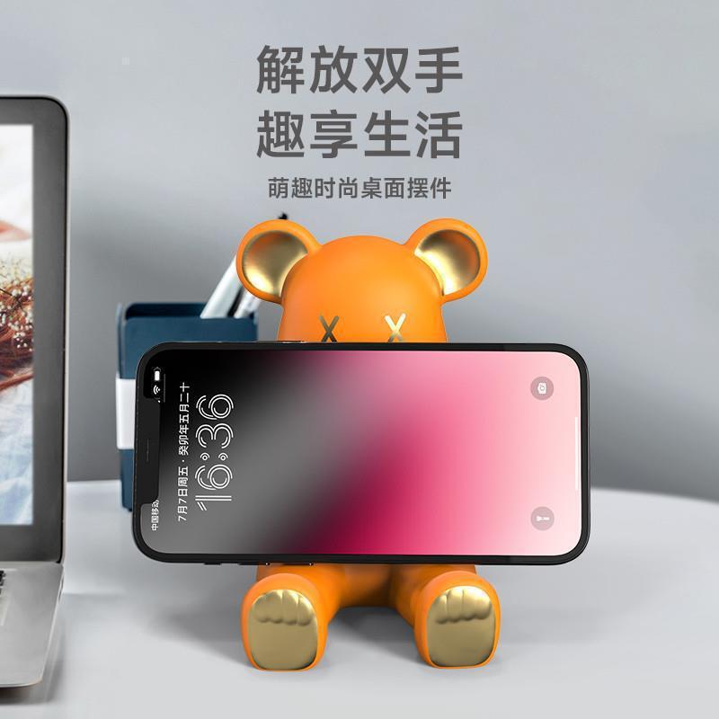 暴力熊クレヨン小新いちご熊携帯電話スタンドクリエイティブスタンドかわいいアニメデスクトップ卸売りワンキー代付|undefined