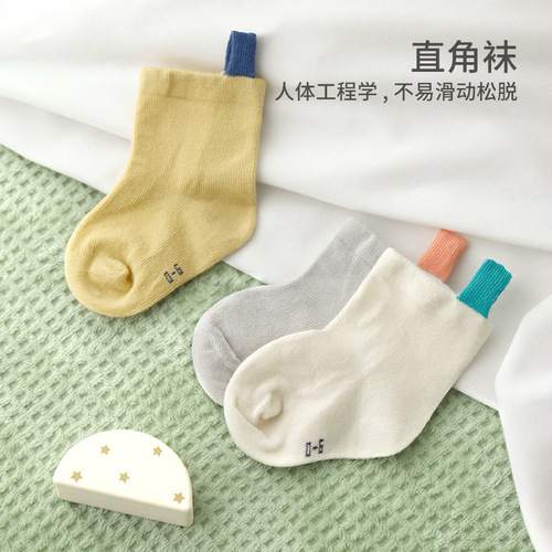 Xuwei newborn socks spring and summer newborn baby short socks 0-3-6 months baby confinement socks cotton socks four seasons