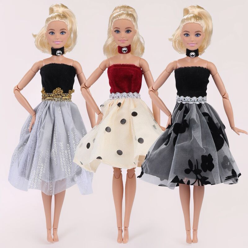 30cm Doll Clothes 11inch Six-Point Baby Clothes Barbie Skirt Suit New Cross-Border Export Cross-Border Direct Supply