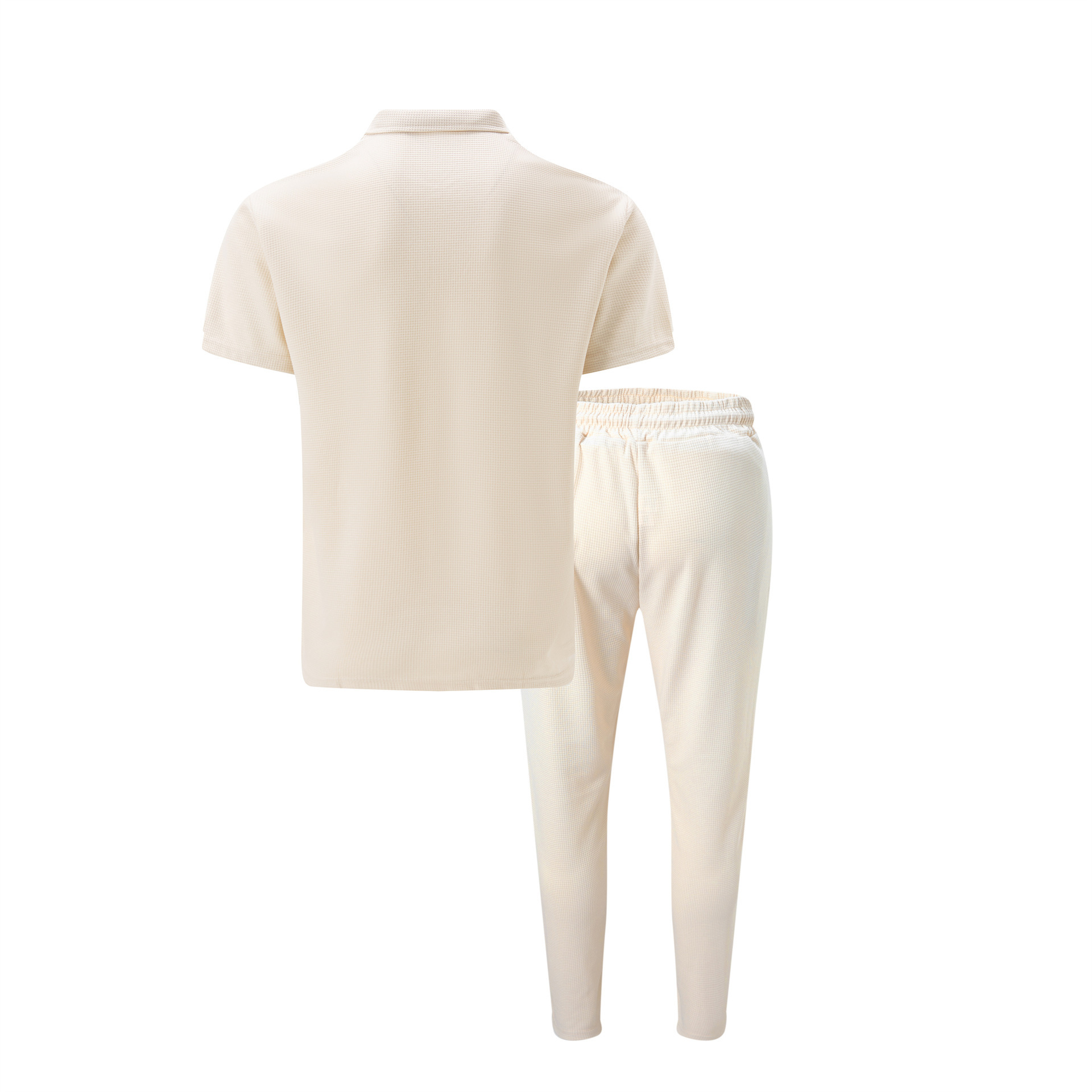 Men's Solid Color Suit With Faux Fur Collar And Long Pants_voghion.com