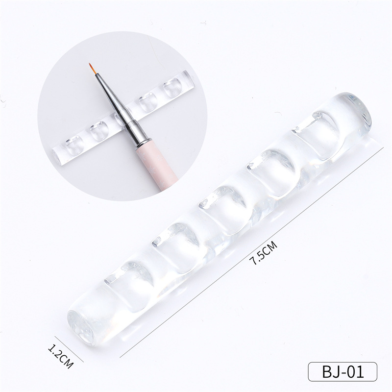 Transfronterizo nuevo estilo japonés de tira larga de uñas de acrílico titular de la pluma mini cepillo de uñas portátil estante de almacenamiento