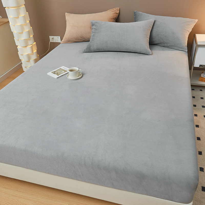 Invierno engrosado cama de leche de camisa una sola cubierta de colchón tres conjuntos de cubierta de cama de estera Memphis transmisión en vivo al por mayor