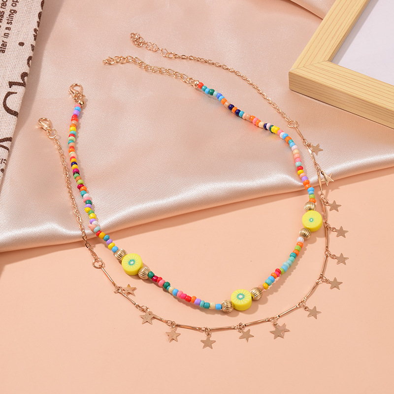 Ethnic Style Geometric Pearl Plating Choker 1 Piece