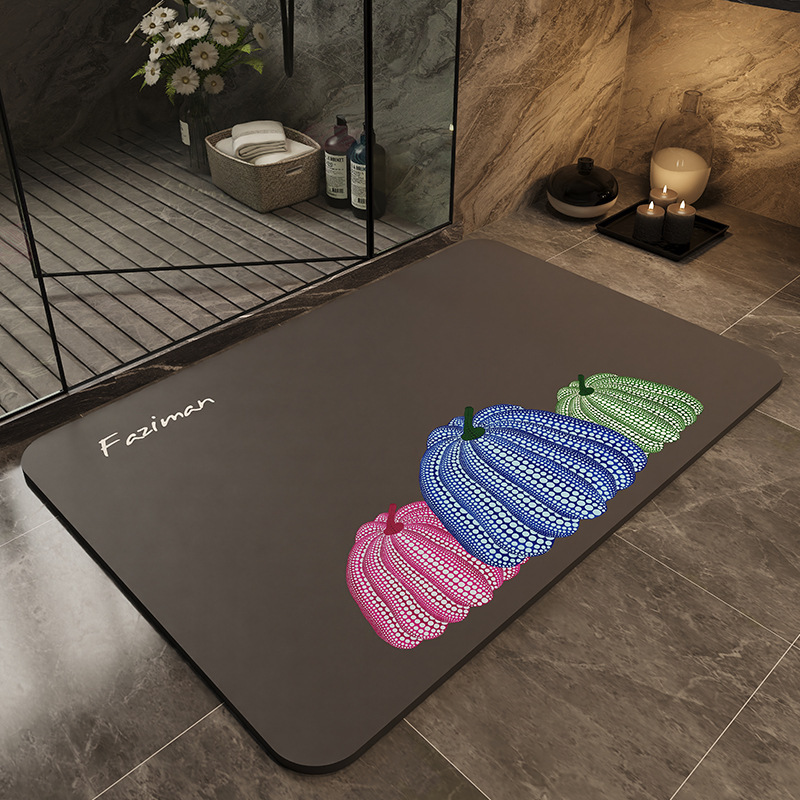 Bathroom Absorbent Floor Mat, Soft Diatomaceous Earth, Non-Slip, Household Carpet for Washroom, Quick-Drying Entrance Mat Bathroom Absorbent Floor Mat, Soft Diatomaceous Earth, Non-Slip, Household Carpet for Washroom, Quick-Drying Entrance Mat