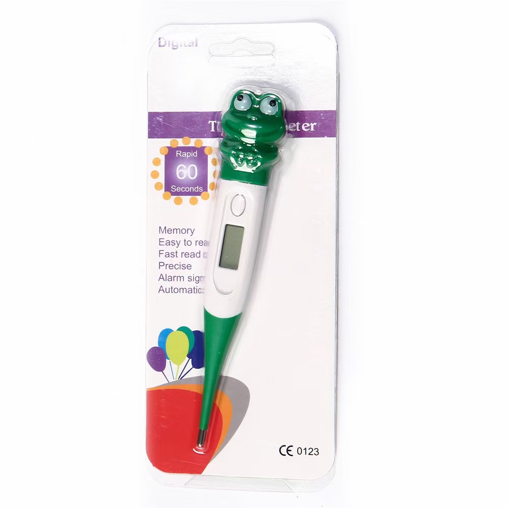 Cartoon soft head green frog (English plug -in card installation)