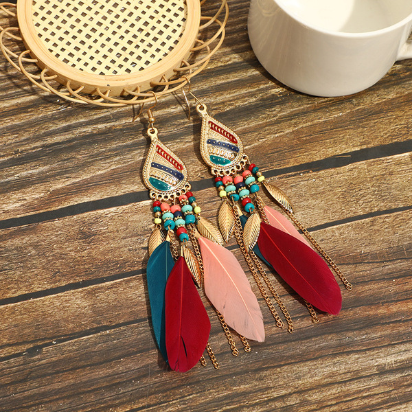 high quality long earrings with tassels