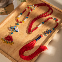 新中式配饰背云长璎珞马面裙项链国风明制颈链复古小众百搭气质