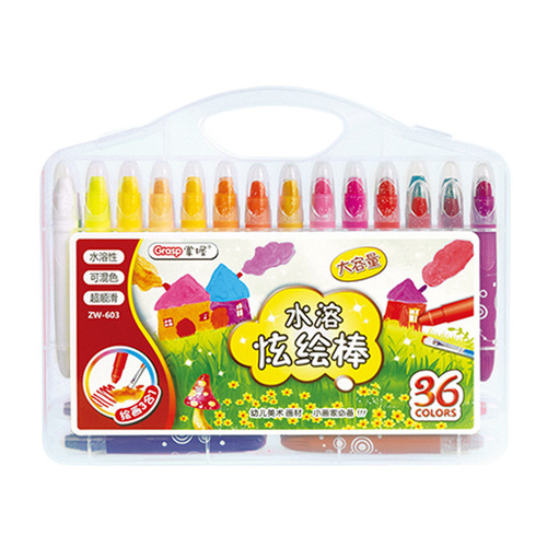 Master colorful stick wholesale rotating crayons water-soluble silky oil pastels 36 colors children's washable painting set stationery