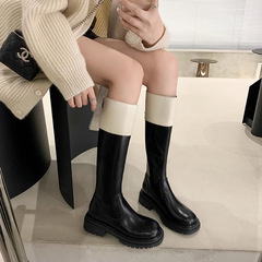 Sheiiソラインと同じペスガーデン ~ 色合わせの丸い頭の厚い底の後のファスナーの高い筒の靴の女性の長靴の騎士の靴