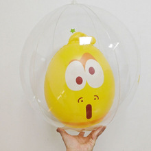 透明系列PVC充气球中球PVC充气沙滩球球中玩具形状可定制