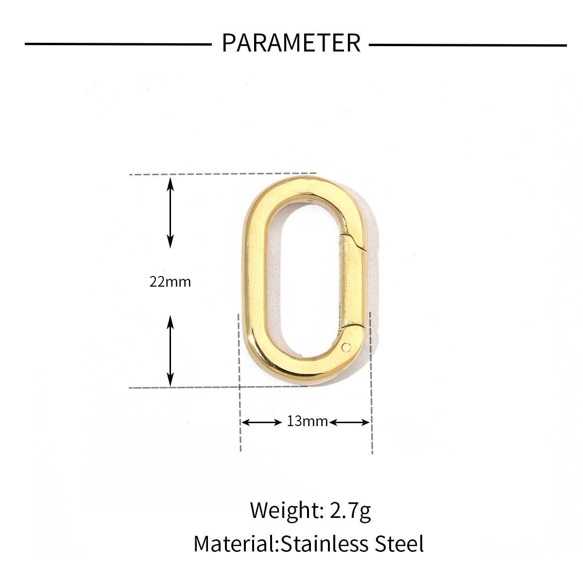 3g Weight Jewelry Buckle Jewelry Making Type 13*22mm, 18*13mm, 30*30MM Jewelry Making Size DIY Jewelry Accessories Classification 3 PCS/Package Quantity Titanium Steel Material Geometric Pattern All Seasons Season Polished Finish Plating Design Casual, Simple Style, Streetwear Style 3 PCS/Package 13*22mm 18*13mm 30*30MM Titanium Steel Geometric Jewelry Buckle 9