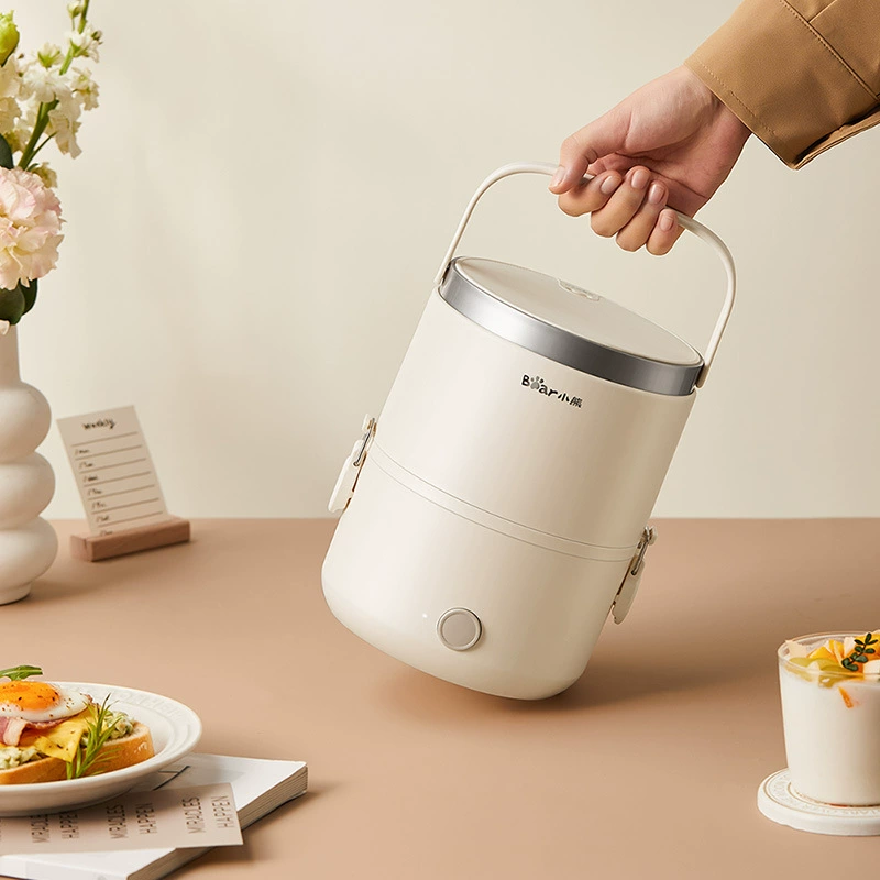 Маленькая медвежонка электрическая коробка для завтрака может быть подключена к нагреву горячей пищи, чтобы сохранить тепло и варить коробку бенто офисные работники DFH-C15D2