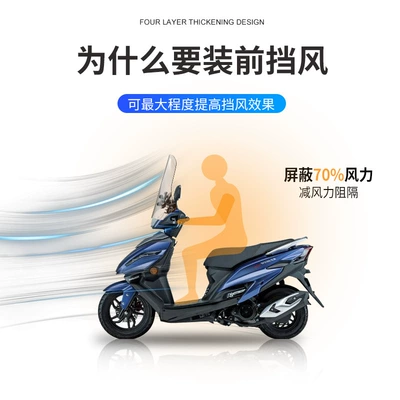 Motorcycle front windshield: Hd, Transparent for Pedal