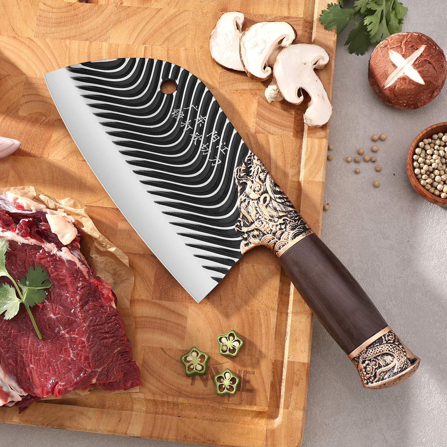 Longquan forjado cuchillo de cocina doméstico corte image 2