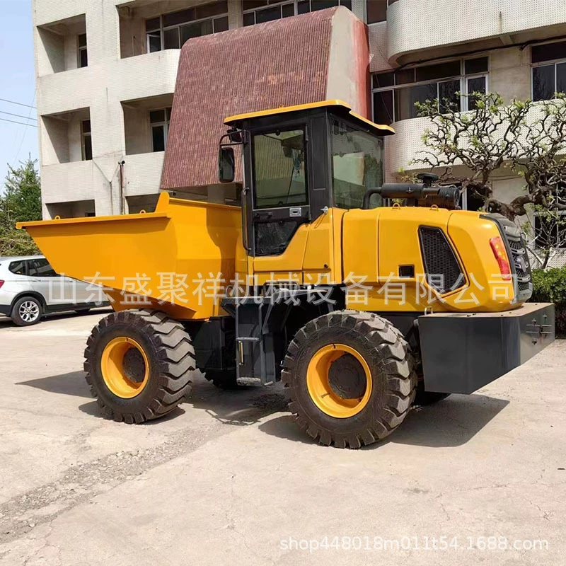 Грузовик для перевозки песка и гравия на короткие расстояния, дизельный саморазгружающийся четырехколесный самосвал, миксер для загрузки цементного раствора